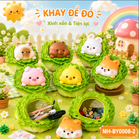 Mô Hình Các Con Vật Cosplay Rau Cải Bắp Nhỡ KT 16*15*14cm - SKU : MH-BY0008-2 - (VAT: MH003)