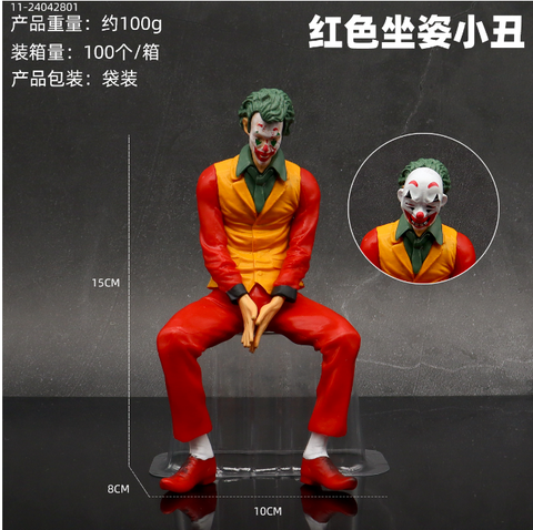 Mô hình DC COMICS Joker ngồi áo đỏ - Cao 15cm - nặng 300gram - DC COMICS - Bọc Túi - Box màu - K61-T1-S9