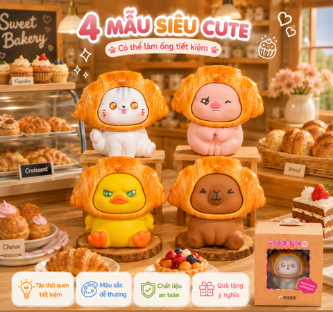 Mô Hình Các Con Vật Cosplay Bánh Ngọt Size Nhỡ KT 17*12*16cm  - SKU : MH-BY0002-2 - (VAT: MH003)