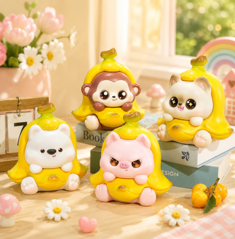 Mô Hình Các Con Vật Cosplay Trái Chuối Size Nhỡ KT 17*16*17cm - SKU : MH-BY0005-2 - (VAT: MH003)