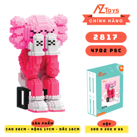 MÃ 2817 - Kaws Ngồi che mặt 28cm - Sỉ Lẻ 82k - Sỉ thùng 75k - Thùng 24 con Lego - Ship từ kho Hà Nội