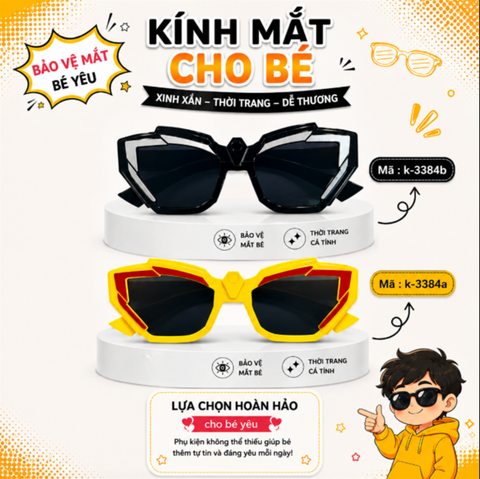 Kính mắt trẻ em dễ thương - SKU :  K-3384 - (VAT: 012-01-13*)