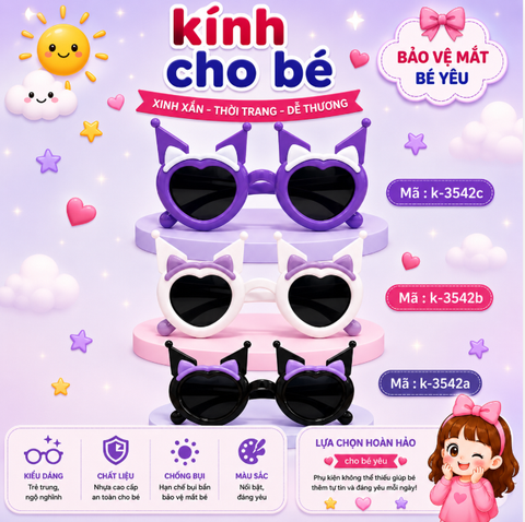 Kính mắt trẻ em dễ thương - SKU :  K-3542 - (VAT: 012-01-13*)