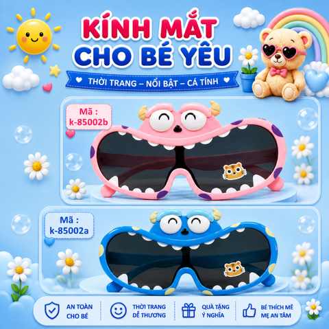 Kính mắt trẻ em dễ thương - SKU :  K-85002 - (VAT: 012-01-45*)