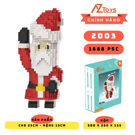 MÃ 2003 - Ông Giá Noel Cao 26cm - Sỉ Lẻ 62k - Sỉ Thùng 57k - Thùng 24 con lego - Ship từ kho Hà Nội