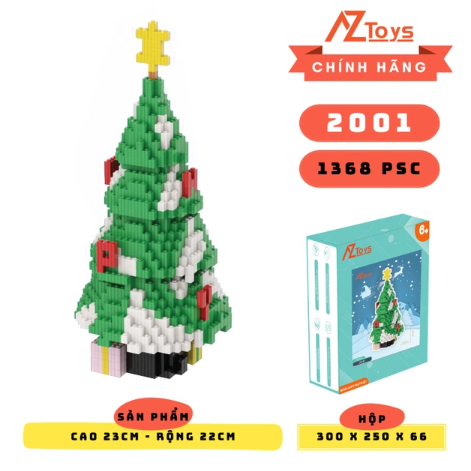 MÃ 2001 - Cây Thông Noel Cao 23cm - Sỉ Lẻ 49k - Sỉ Thùng 45k Thùng 44 con lego - Ship từ kho Hà Nội