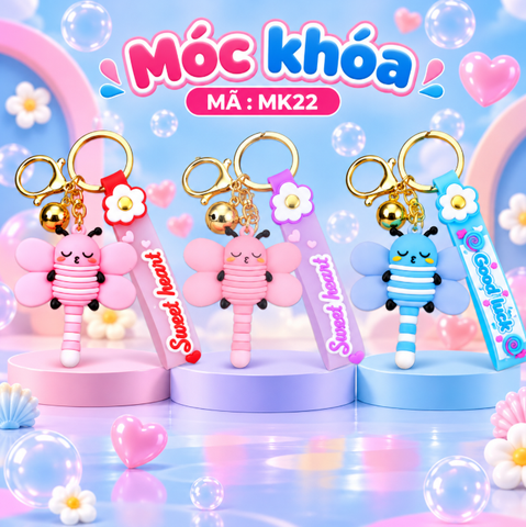 Móc khóa chuồn chuồn - SKU : mk22 - (VAT: MK001-5)