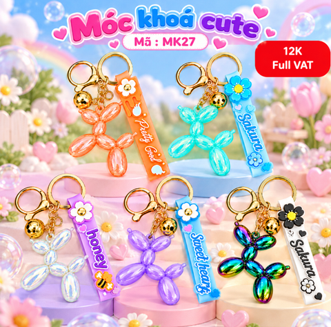 Móc khóa chú chó - SKU: mk27 (VAT: MK001-5)