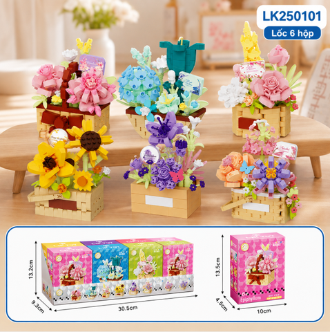 Combo 6 Mẫu Lẵng Hoa lắp ghép - SKU : LG-LK250101 ( Vat : 002-05-100 !!! ) -K6-T1-S5