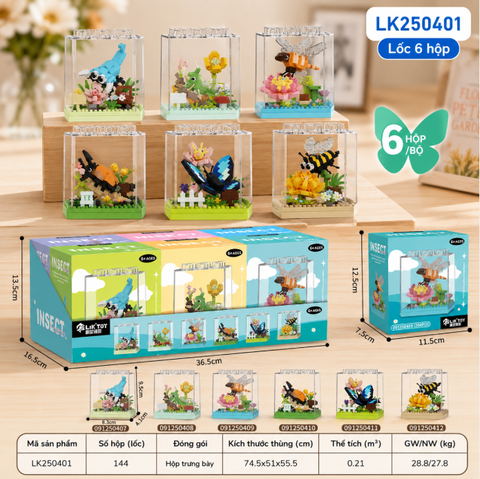 Combo 6 Mẫu Động Vật lắp ghép có hộp meca để trưng bày - SKU : LG-LK250401 ( Vat : 002-01-130 !!! ) - K127-T1-s2