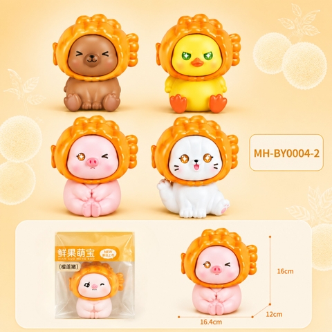 Mô Hình Các Con Vật Cosplay Món Ăn Cá Nướng size nhỡ KT 16.4*12*16 cm - SKU : MH-BY0004-2 - ( VAT : 002-09-80 )