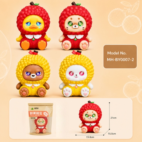 Mô Hình Các Con Vật Cosplay Trái Cây Sầu Riêng size nhỡ KT 15.8*15.5*21 cm  - SKU : MH-BY0007-2 - ( VAT : MH004 )