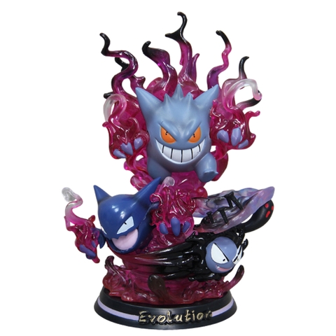 Hàng Cao Cấp -  Mô Hình Pokemon Gengar Tím bản cao cấp - Có led Đế - Cao : 25cm - Ngang : 17cm - Nặng : 1.2 kg - Figure pokemon - Full Box