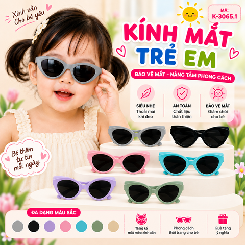 Kính mắt trẻ em dễ thương - SKU :  K-3065.1 - (VAT: 2012-01-6) - K1-T3-S3