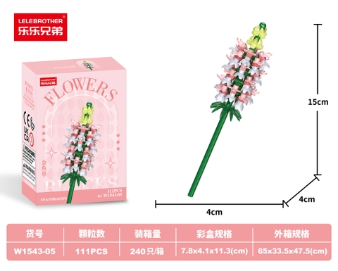 Combo 3 Bộ Lắp Ghép Cành Hoa 123pcs. SKU: LG-W1543-05-C ( VAT 001-C3-17 ) - K108-T3-S7
