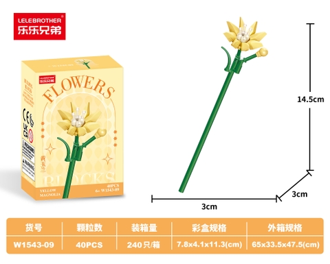 Combo 3 Bộ Lắp Ghép Cành Hoa 52pcs. SKU: LG-W1543-09-C ( VAT 001-C3-17 ) K108-T5-S9