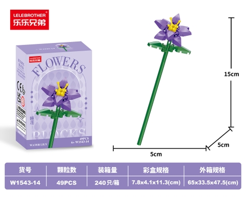 Combo 3 Bộ Lắp Ghép Cành Hoa 59pcs. SKU: LG-W1543-14-C ( VAT 001-C3-17 ) - K108-T4-S13
