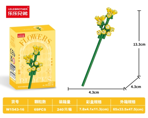 Combo 3 Bộ Lắp Ghép Cành Hoa 79pcs. SKU: LG-W1543-16-C ( VAT 001-C3-17 ) - K108-T5-S16