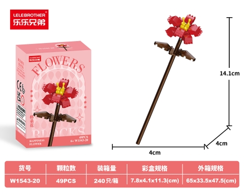 Combo 3 Bộ Lắp Ghép Cành Hoa 59pcs. SKU: LG-W1543-20-C ( VAT 001-C3-17 ) - K109-T5-S2