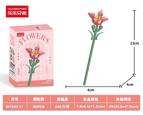 Combo 3 Bộ Lắp Ghép Cành Hoa 60pcs. SKU: LG-W1543-31-C ( VAT 001-C3-17 ) - K108-T4-S18