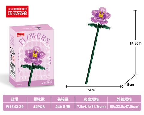 Combo 3 Bộ Lắp Ghép Cành Hoa 52pcs. SKU: LG-W1543-39-C ( VAT 001-C3-17 ) - K109-T4-S8
