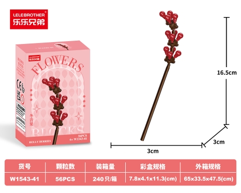 Combo 3 Bộ Lắp Ghép Cành Hoa 66pcs. SKU: LG-W1543-41-C ( VAT 001-C3-17 ) - K109-T4-S10