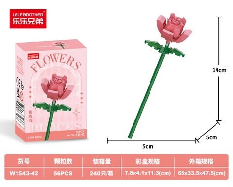Combo 3 Bộ Lắp Ghép Cành Hoa 68pcs. SKU: LG-W1543-42-C ( VAT 001-C3-17 ) - K109-T4-S11