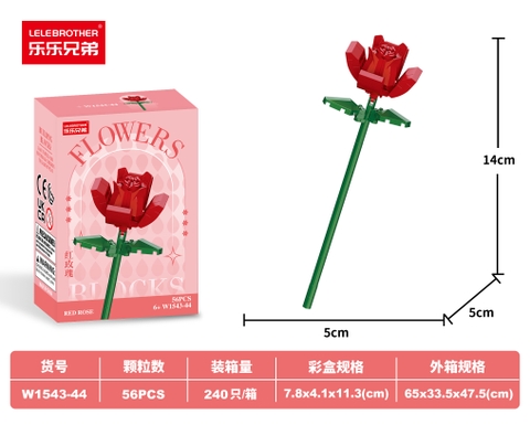 Combo 3 Bộ Lắp Ghép Cành Hoa 68pcs. SKU: LG-W1543-44-C ( VAT 001-C3-17 ) - K108-T3-S13