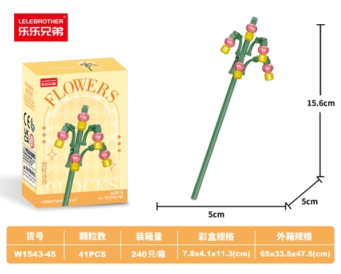 Combo 3 Bộ Lắp Ghép Cành Hoa 51pcs. SKU: LG-W1543-45-C ( VAT 001-C3-17 ) - K108-T3-S15