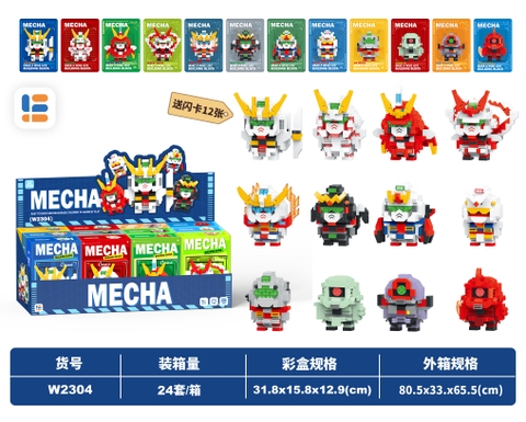 Combo 12 Bộ Lắp Ghép Người Máy Mini. SKU: LG-W2304 (VAT 001-C12-60) - K121-T2-S11-12