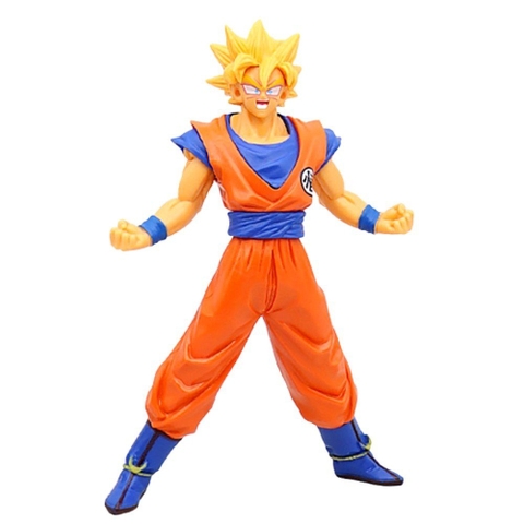 Sỉ Thùng - giá 24k / sản phẩm , Mã db59x -  số lượng 30 - Mô hình DragonBall Songoku tóc vàng dang tay cao 17cm - Bản Bộ  - Dragon Ball - No Box