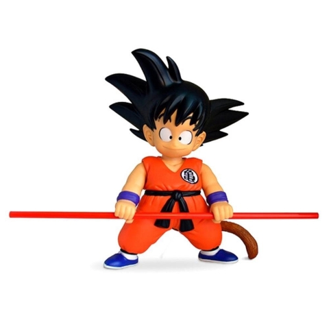 Mô hình DragonBall Songoku hồi nhỏ cầm gậy siêu dễ thương cao 15cm , nặng 300g - Dragon Ball - có hộp màu