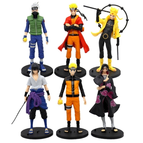 Mô hình Naruto Bộ 6 các nhân vật Naruto - Cao 18cm - nặng 100gram - Figure Naruto - No Box