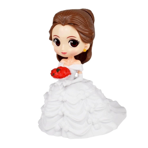 Mô Hình công chúa Belle váy trắng siêu đẹp - Cao 14cm - nặng 130gram - Figure người đẹp và quái vật - No box