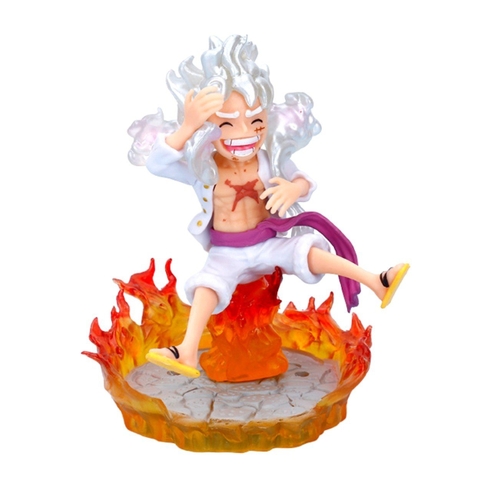 Mô Hình OnePiece Luffy nika gear 5 trạng thái ngồi cười siêu đẹp cao 10cm nặng 120g , Figure OnePiece - có vỏ hộp màu - N4-K4-BL2