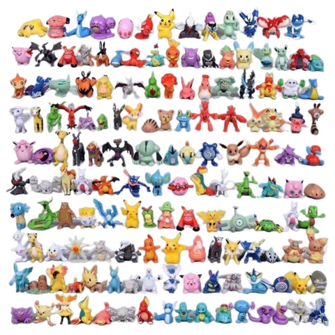 Mô Hình Pokemon tổng hợp 144 mẫu Pokemon nhỏ / lớn - 1 túi to , gồm 6 túi , mỗi túi 24 loại - Cao 3-5cm - nặng 250gram + Bọc túi Nilon
