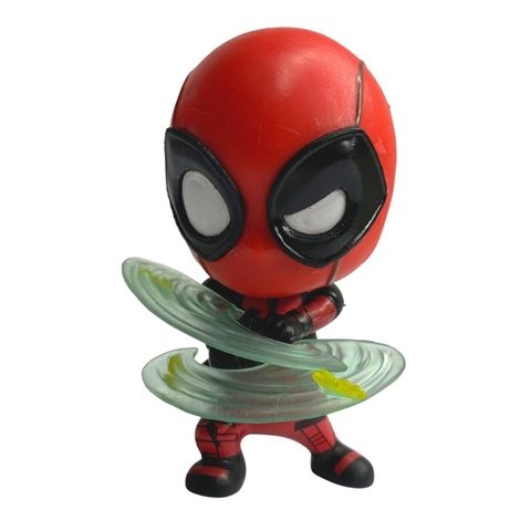 Mô hình Deadpool chiến đấu - Cao 10cm - nặng 100gram + Phụ kiện đi kèm : 2 kiếm hiệu ứng + Full Box - có hộp màu