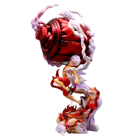 Mô Hình OnePiece Luffy nika gear 5 trạng thái chiến đấu siêu ngầu Cao 31cm - nặng 950gram - Phụ kiện đi kèm : 1 tay to + 1 tay haki cầm sét + 1 tay lửa + 1 thanh kim loại , Figure OnePiece - có vỏ hộp màu N1-K32-T5-S2