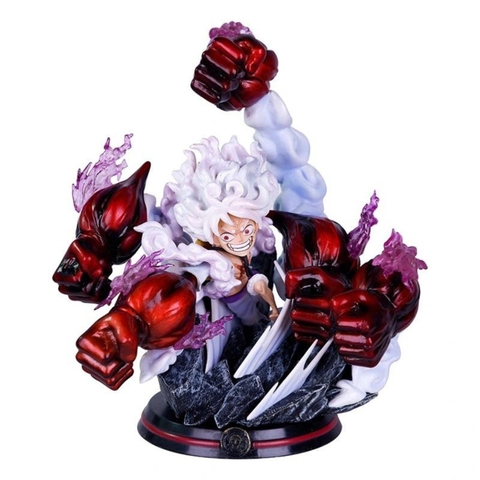 Mô Hình OnePiece Luffy nika gear 5 ( tay đỏ ) 5 đấm siêu đẹp cao 17cm nặng 550gram , Figure OnePiece - no box - bọc túi opp - N4-K4-BL2