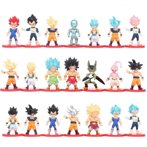 Mô hình DragonBall Bộ 21 nhân vật dragon ball chibi WCF Bản B - Cao 6-7cm - nặng 300gram - Dragon Ball - no box , bọc túi opp