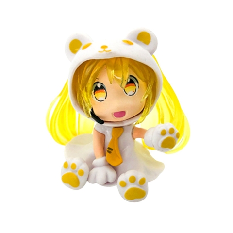Mô Hình Hatsune Miku chibi ngồi màu vàng- Cao 6cm - nặng 100gram - Figure Miku - no box