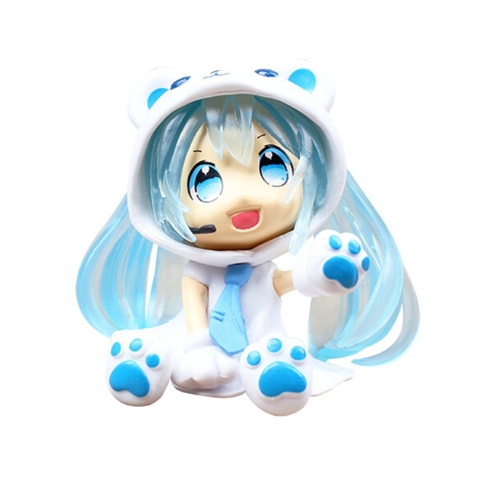 Mô Hình Hatsune Miku chibi ngồi màu xanh trời - Cao 6cm - nặng 100gram - Figure Miku - no box