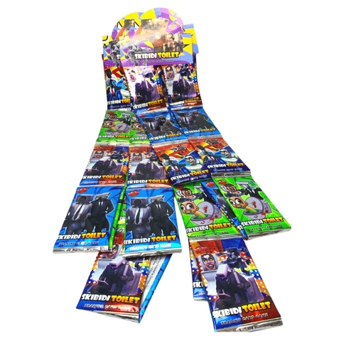 Dây Pack Thẻ Skibidi Toilet - 1 túi có 3 dây - 1 dây có 12 pack - 1 pack có 5 thẻ - K30-T2-S1