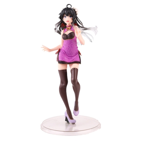 Mô Hình Yukinoshita Sườn Xám váy tím - Cao 22cm - rộng 11cm - nặng 125gram - Có Box : box màu  - (VAT : G873-84) -K20-T1-S2