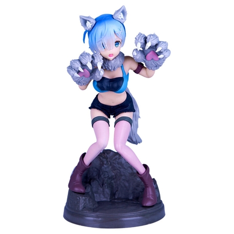 Mô Hình RE:ZERO Rem Cosplay Mèo - Cao 19cm - rộng 9cm - nặng 250gram - Figure RE:ZERO - Có Hộp màu - N1-K35-T3-S2