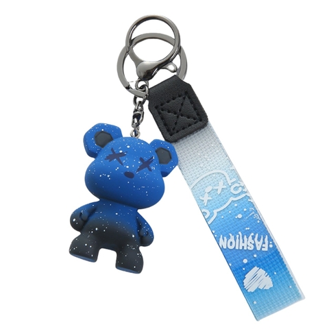 Móc khóa gấu Bearbrick màu Xanh Trời - Dây móc dài : 11cm - mô hình gấu Bearbrick Cao : 5.5cm - Nặng 50gram - No Box  - SKU: moc13 - (Vat: 88223-7) - K77-T6-S3