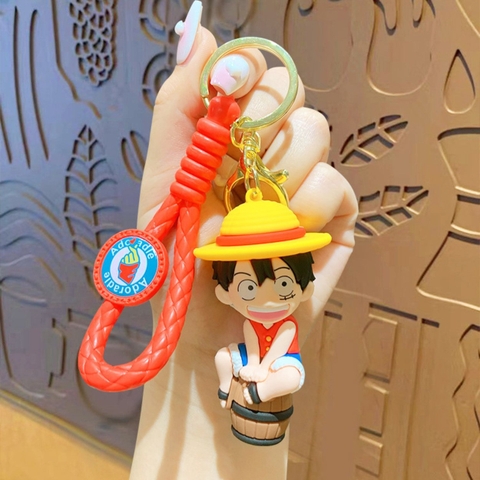 Móc Khóa Luffy ngồi thùng - Dây móc dài : 9.5cm - Mô Hình Cao : 8cm - Nặng : 50gram -  bọc túi OPP - SKU: moc6 - (Vat: MK001) - K79-T2-S6