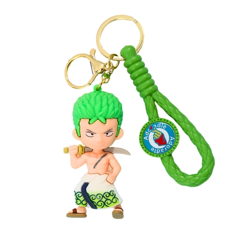 Móc Khóa Zoro vác kiếm - Dây móc dài : 9.5cm - Mô Hình Cao : 8cm - Nặng : 60cm - No Box - SKU: moc24 - (Vat: 88223-7)- K79-T3-S6