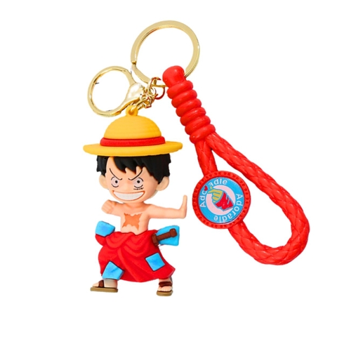 Móc Khóa Luffy cởi trần - Dây móc dài : 9.5cm - Mô Hình Cao : 8cm - Nặng : 60cm - No Box : bọc túi OPP