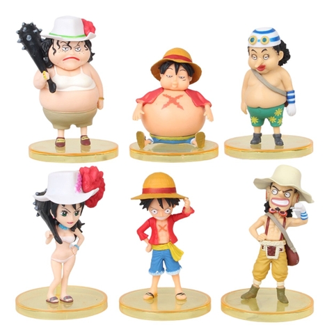 Mô hình OnePiece Bộ 6 chibi các nhân vật One Pice - Cao 6-8cm - nặng 190gram- Figure OnePiece - No Box